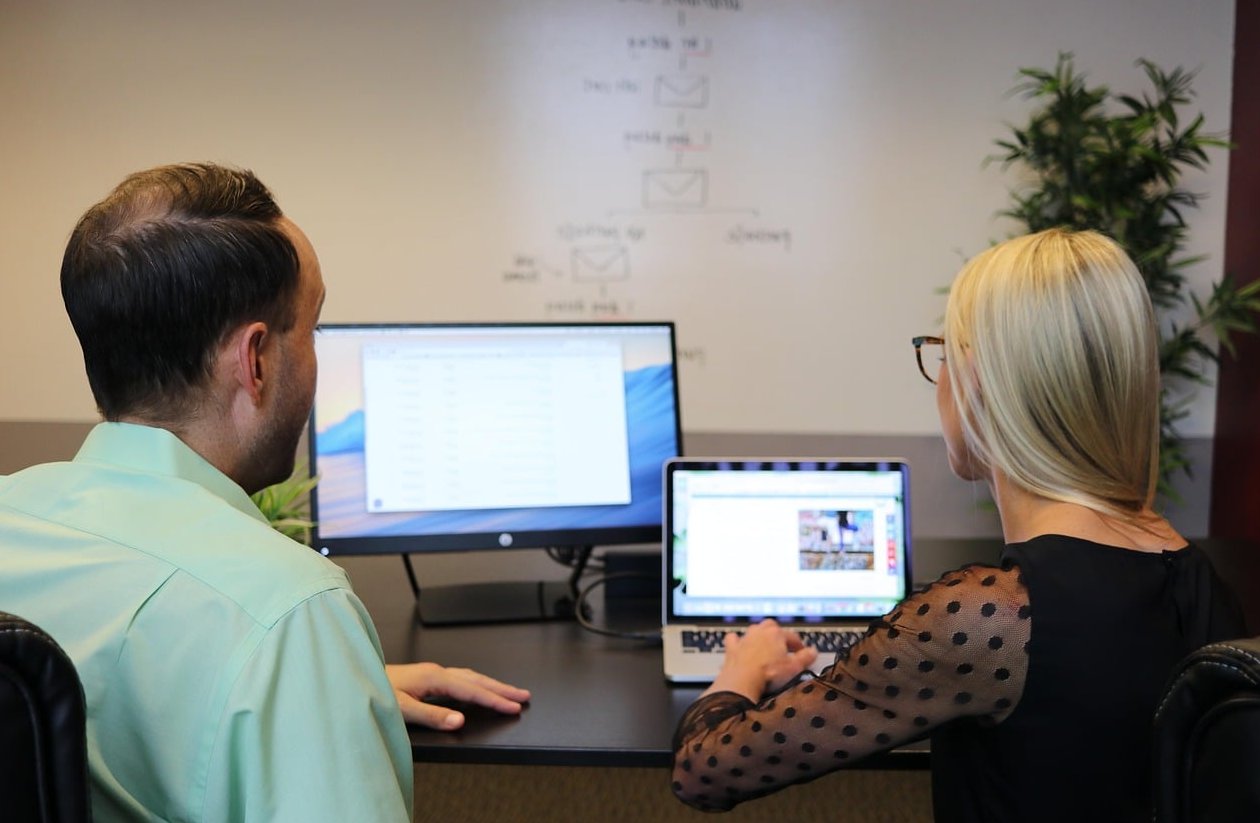 personal trainer website laptop